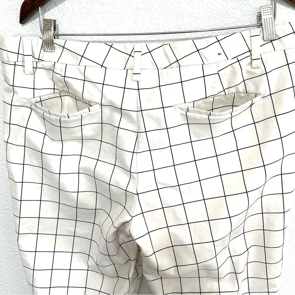 Joe Fresh Woman White Black Stripe Pants Size 12